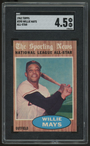 1962 Topps Willie Mays All-Star #395 SGC 4.5 *616