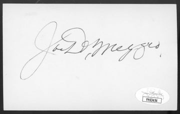 Joe DiMaggio Signed Autographed Index Card JSA YY63454