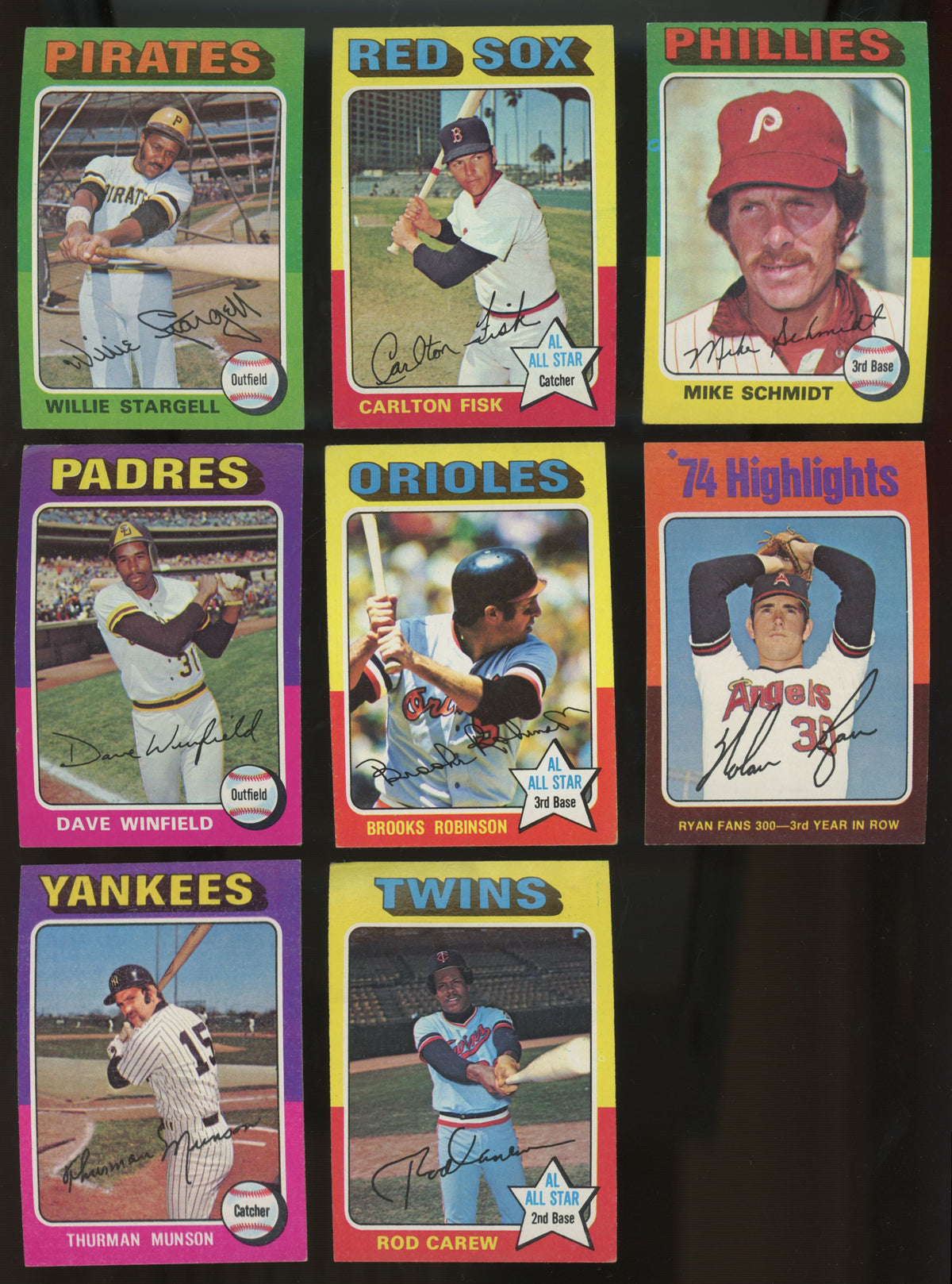1975 Topps Baseball Regular-Size Near Complete Set (619/620) Missing #223 EX
