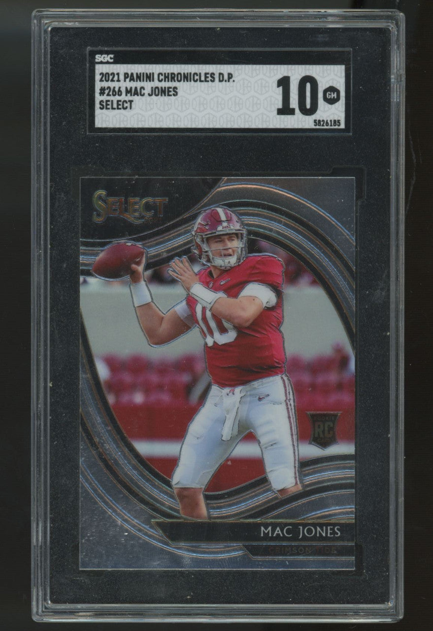 2021 Panini Chronicles Select Draft Mac Jones RC #266 SGC 10