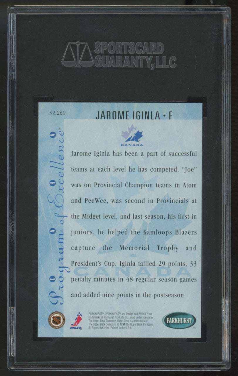 1994-95 Parkhurst Special Edition Jarome Iginla RC #SE260 SGC 10