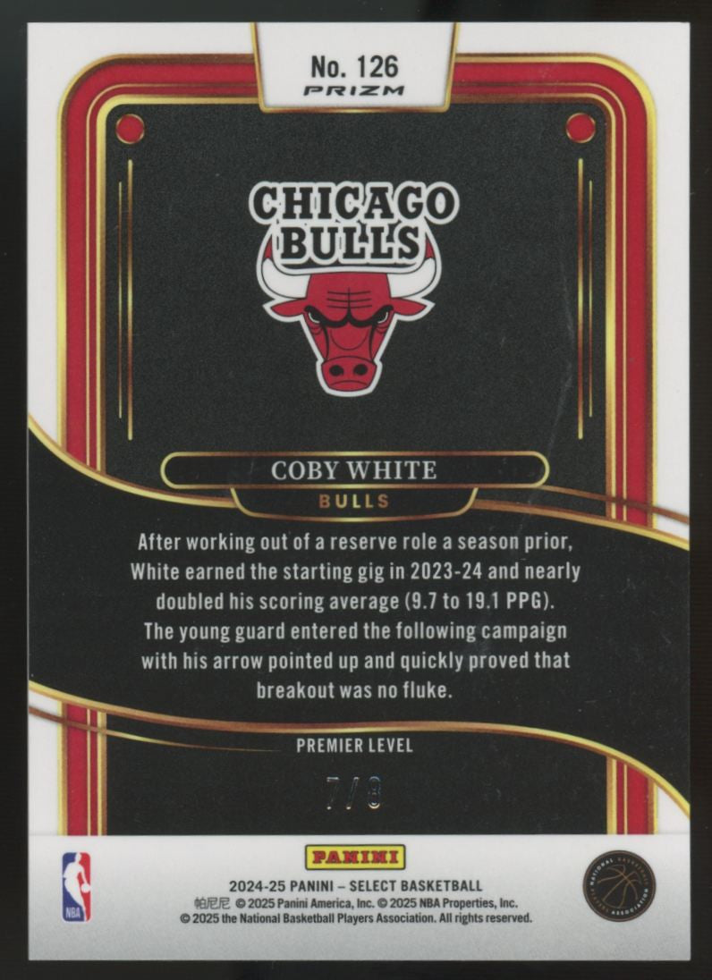 2024-25 Panini Select Coby White Premier Level Dragon Scale Prizm /8 #126
