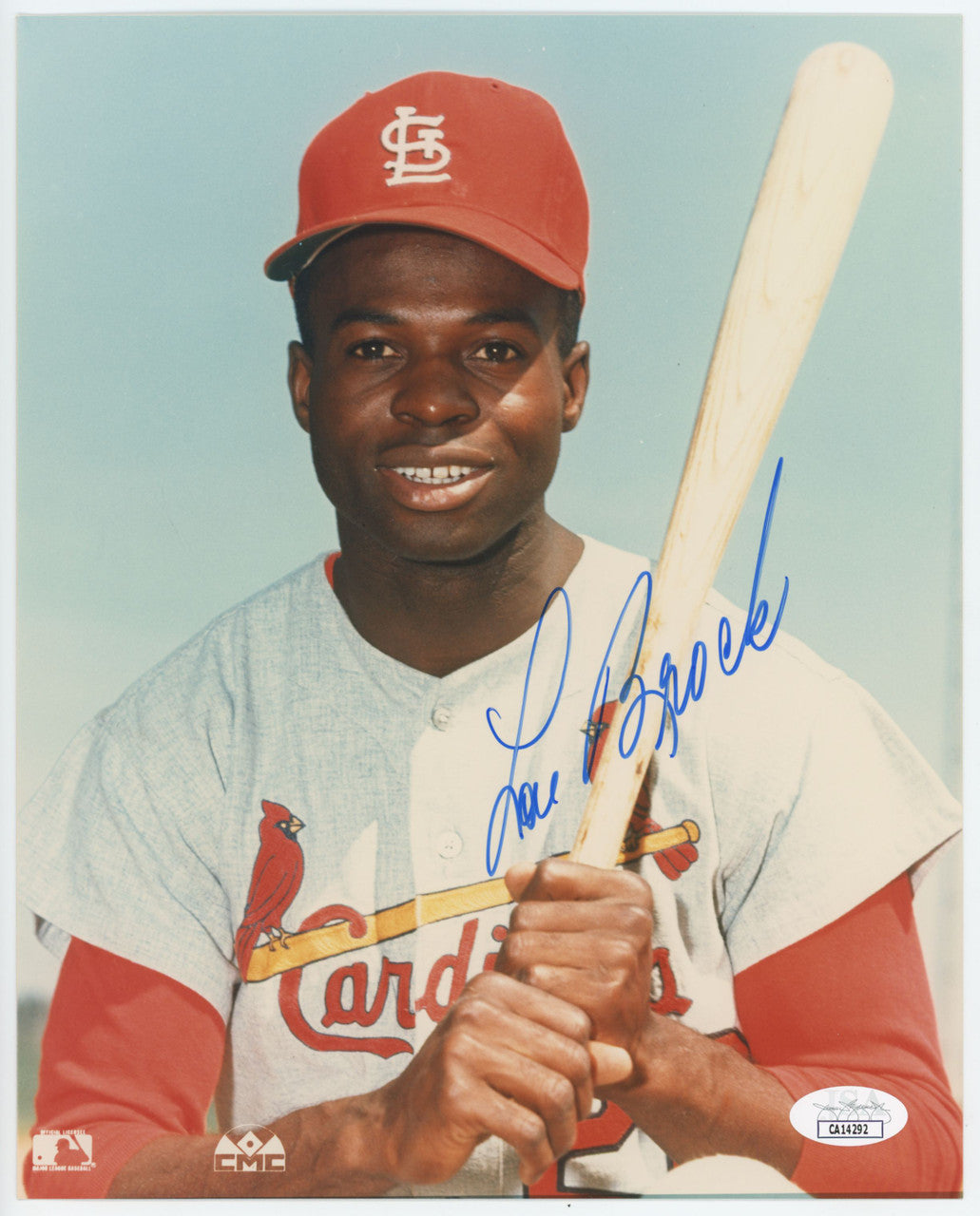 Lou Brock Signed Autographed 8x10 Photo JSA