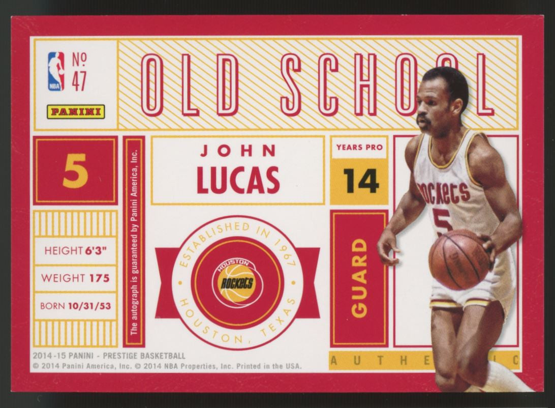 2014-15 Prestige John Lucas Old School Auto /149 #47