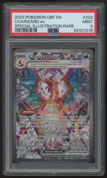 2023 Pokemon Charizard ex Obsidian Flames Special Illustration Rare #223 PSA 9
