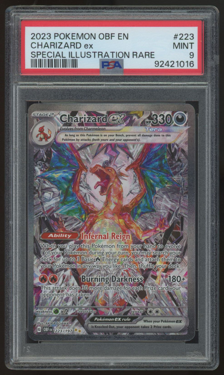 2023 Pokemon Charizard ex Obsidian Flames Special Illustration Rare #223 PSA 9