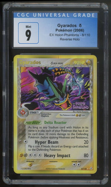 Pokemon Gyarados Delta Species EX Holon Phantoms Reverse Holo #8/110 CGC 9