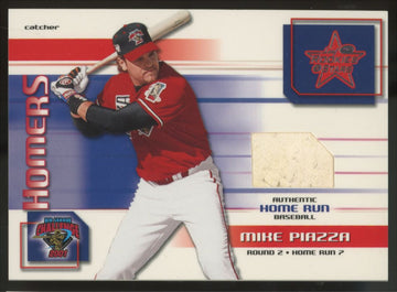 2002 Leaf Rookies & Stars Mike Piazza Homers Ball Relic /25 #H-29
