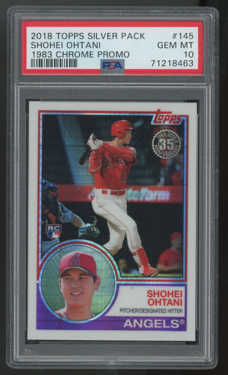 2018 Topps Silver Pack Shohei Ohtani RC 1983 Chrome Promo #145 PSA 10