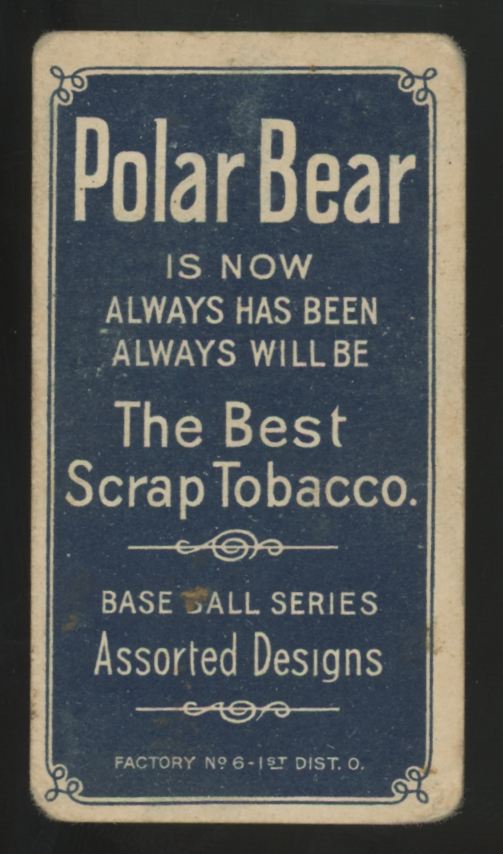 1909-11 T206 Bill Lattimore Polar Bear Back Poor