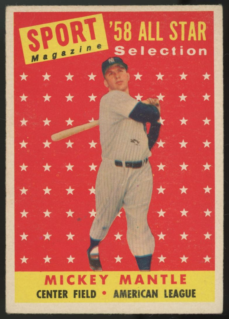 1958 Topps Mickey Mantle All Star #487 EX