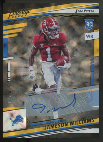 2022 Prestige Jameson Williams RC Xtra Points Gold Auto /50 #307