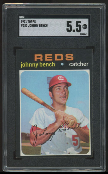 1971 Topps Johnny Bench #250 SGC 5.5