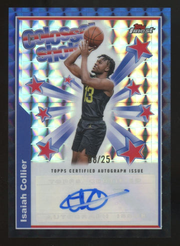 2024-25 Topps Finest Isaiah Collier Black Geometric Colossal Shots Auto /25