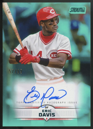 2025 Topps Stadium Club Eric Davis Turquoise Auto /99 #SCBA-ED