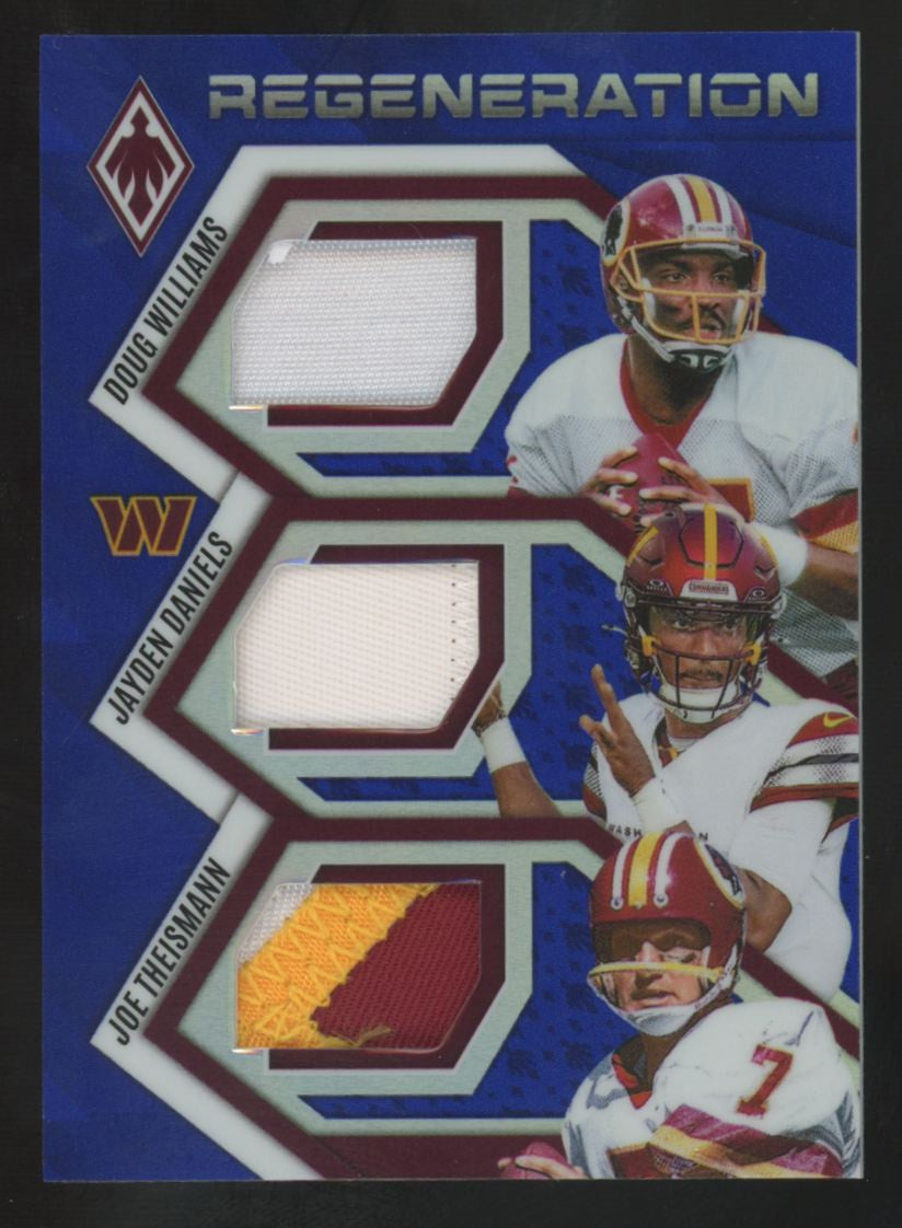 2025 Phoenix Williams/Daniels/Theismann Blue Regeneration Triple Patch /199