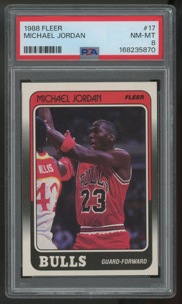 1988-89 Fleer Michael Jordan #17 PSA 8 *870