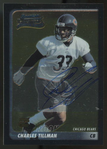 2003 Bowman Chrome Charles Tillman RC Auto #240