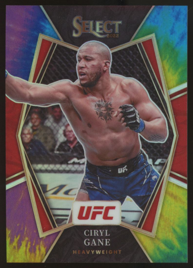 2022 Select UFC Ciryl Gane Premier Level Tie Dye Prizm /25 #143