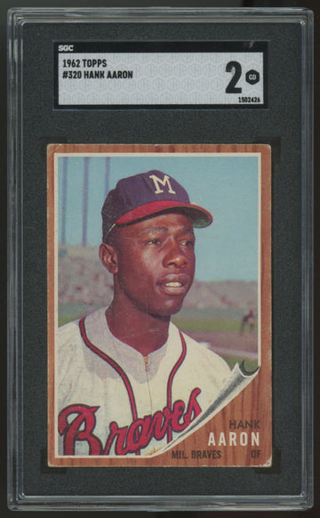 1962 Topps Hank Aaron #320 SGC 2 *426