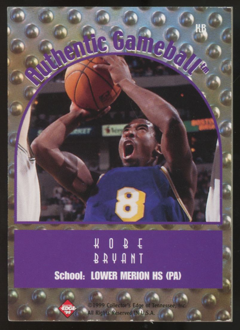 1999-00 Collector's Edge Kobe Bryant Authentic Game Ball Patch #KB