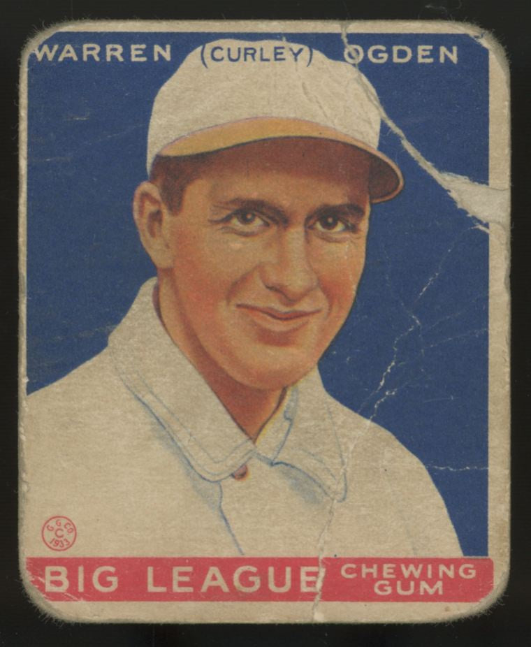 1933 Goudey Warren "Curley" Ogden #174 Poor