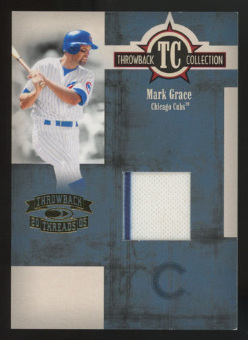 2005 Donruss Throwback Threads Mark Grace Patch /250 #TC-17