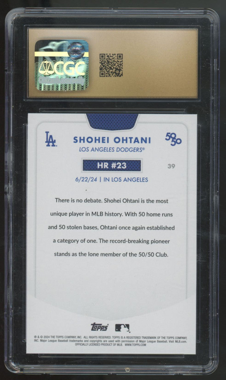 2024 Topps 50/50 Shohei Ohtani HR 23 #39 CGC 10