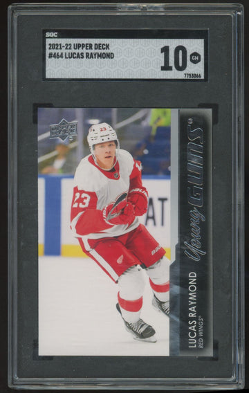 2021-22 Upper Deck Series Two Lucas Raymond RC Young Guns #464 SGC 10 *066