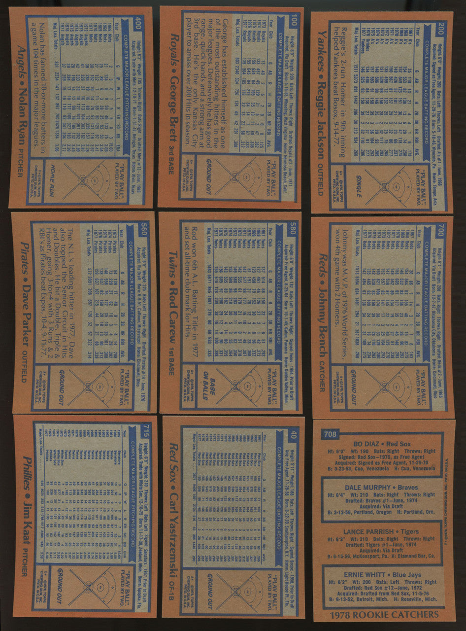 1978 Topps Baseball Complete Set (726) NM/MT