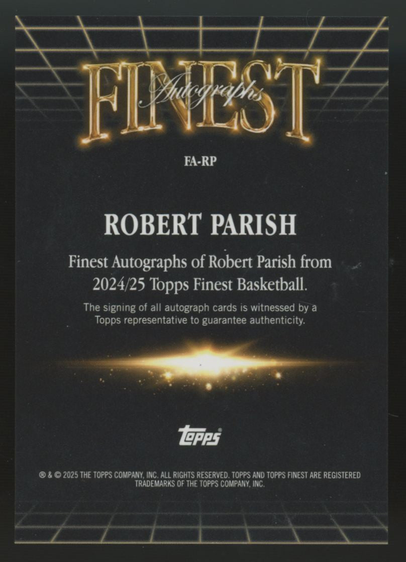 2024-25 Topps Finest Robert Parish Blue Xfractor Auto /99 #FA-RP