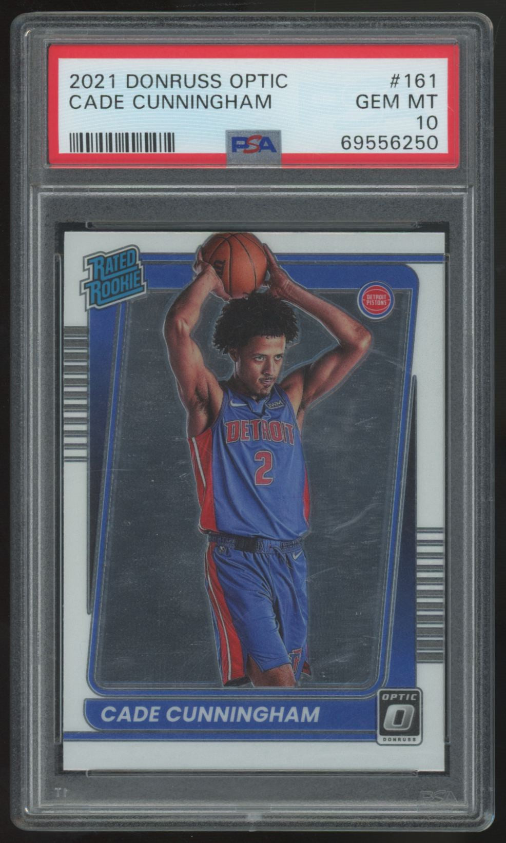 2021-22 Panini Donruss Optic Cade Cunningham RC Rated Rookie #161 PSA 10