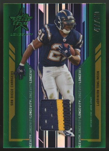 2005 Donruss Rookies & Stars LaDainian Tomlinson Longevity Patch Green /50 #81