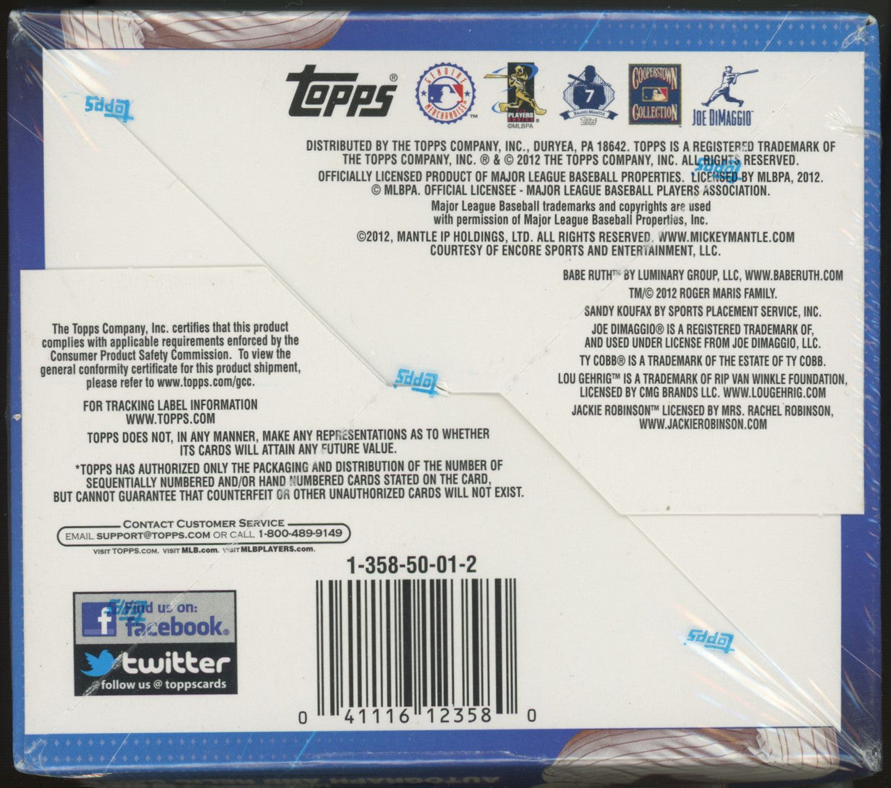 2012 Topps Baseball Series 1 Retail Box Factory Sealed