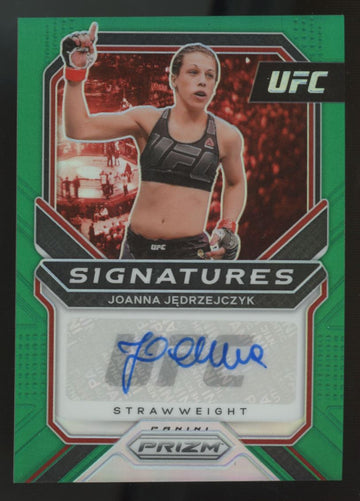 2021 Panini Prizm UFC Joanna Jedrzejczyk Green Auto #SG-JJZ