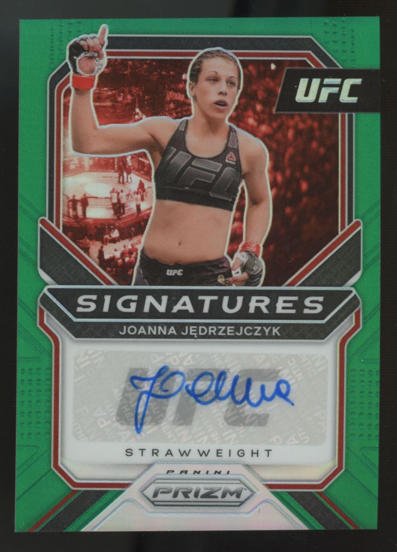 2021 Panini Prizm UFC Joanna Jedrzejczyk Green Auto #SG-JJZ