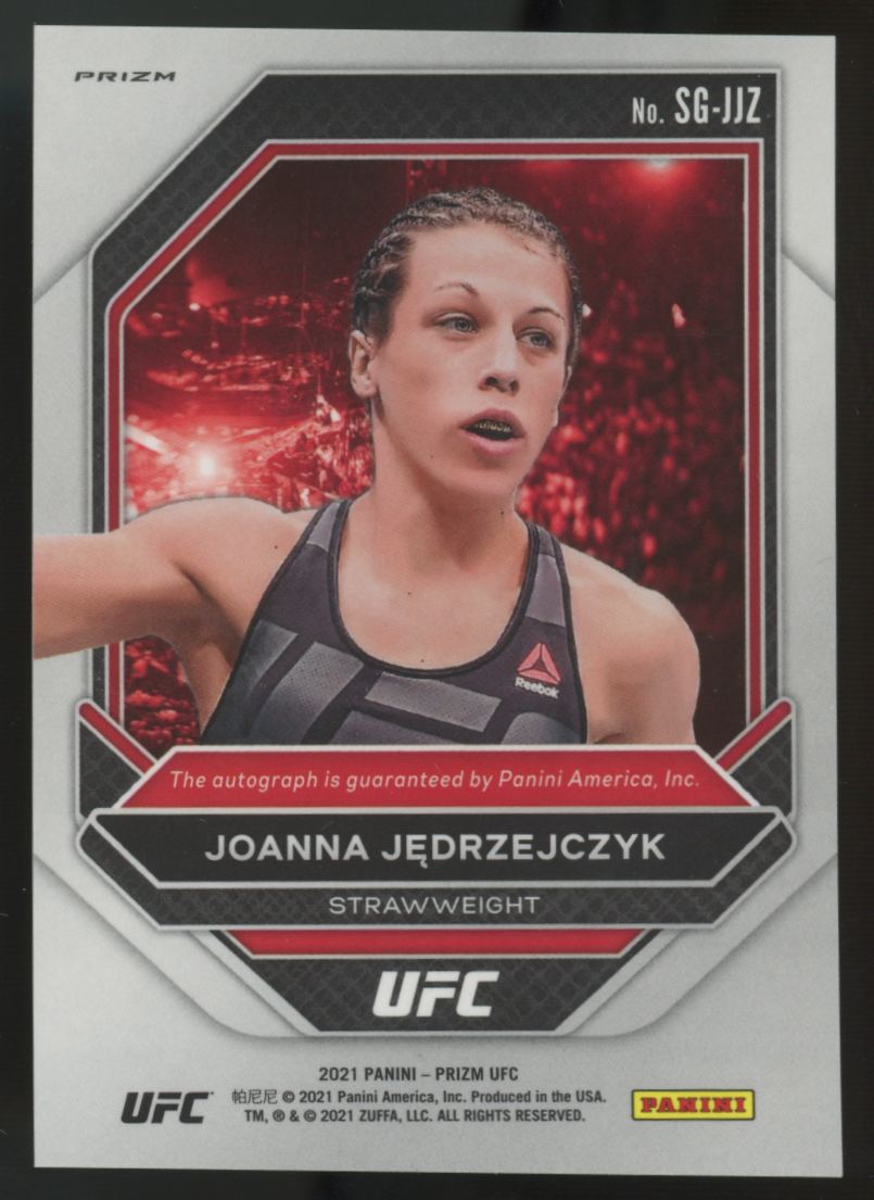 2021 Panini Prizm UFC Joanna Jedrzejczyk Green Auto #SG-JJZ