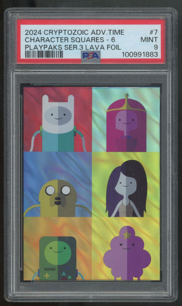 2024 Adventure Time 6 Character Squares Playpaks Series 3 Lava Foil #7 PSA 9