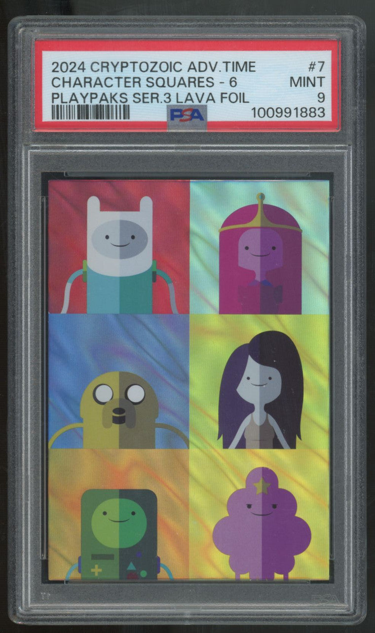 2024 Adventure Time 6 Character Squares Playpaks Series 3 Lava Foil #7 PSA 9