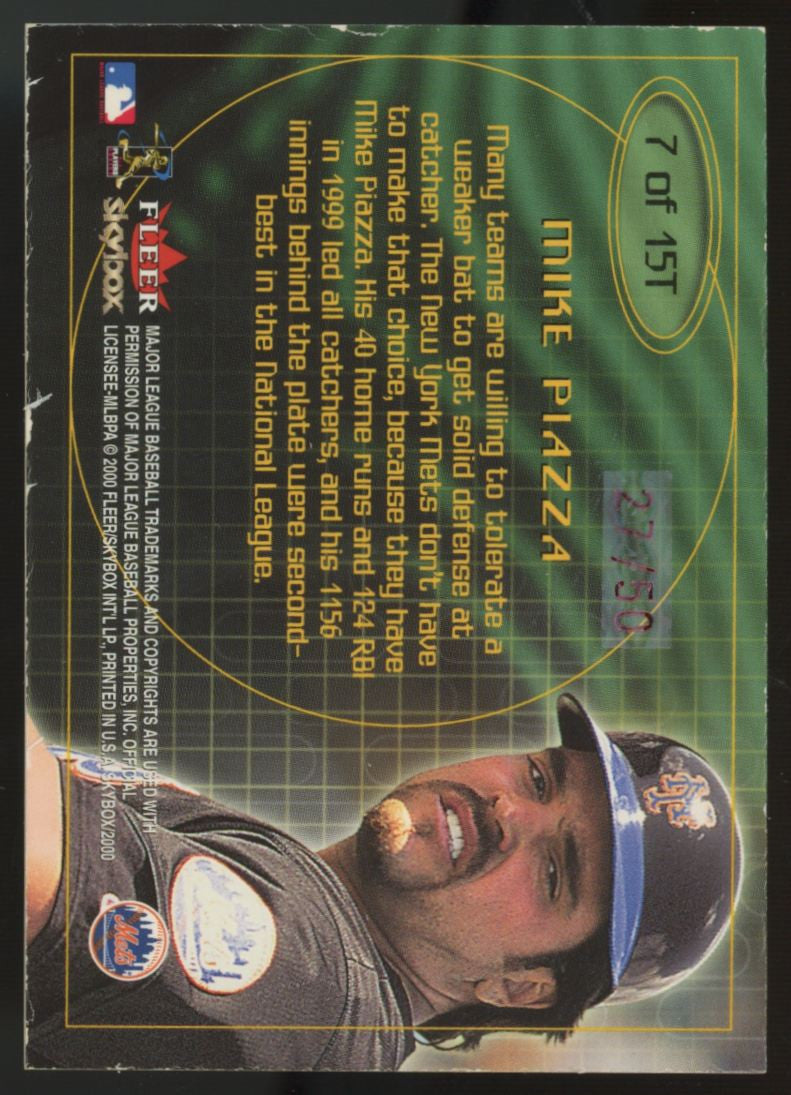 2000 Fleer Skybox Mike Piazza Star Rubies The Technique /50 #7
