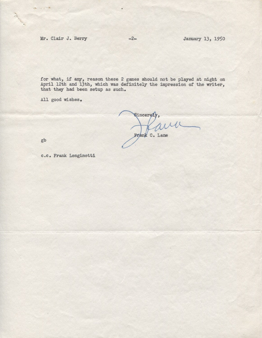 MMC-Lane Auto Lett w/Great Conte