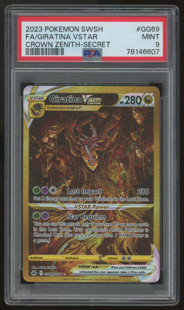 2023 Pokemon Giratina VSTAR Crown Zenith Secret Full Art #GG69 PSA 9