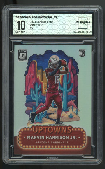 2024 Panini Donruss Optic Marvin Harrison Jr. RC Uptowns SSP #5 Arena Club 10