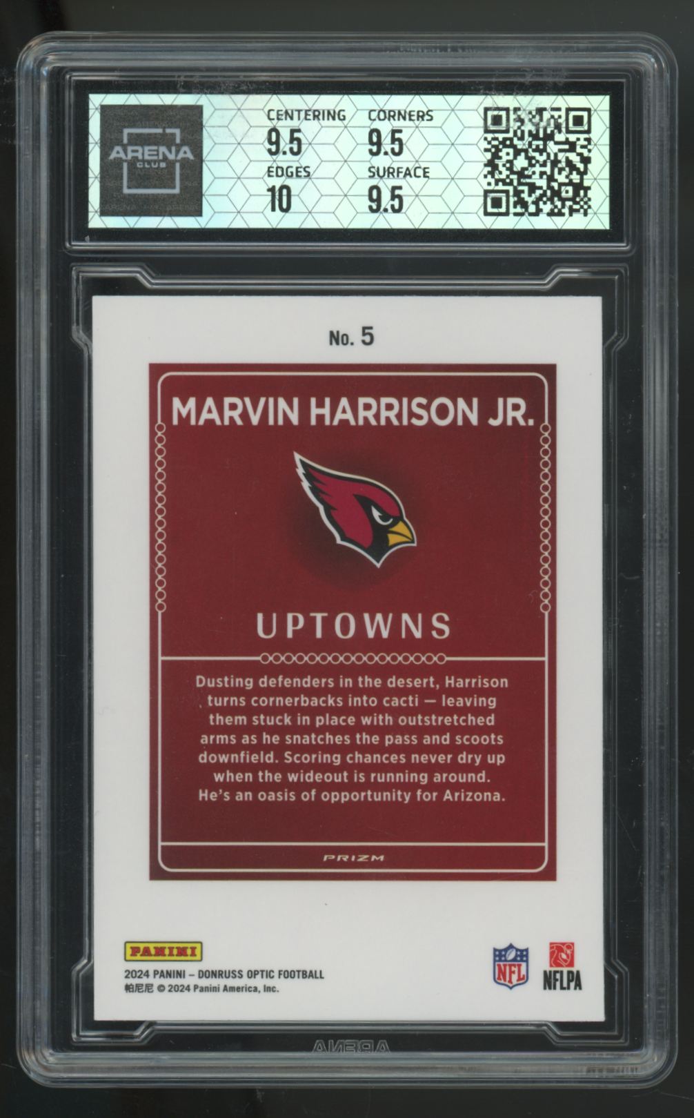 2024 Panini Donruss Optic Marvin Harrison Jr. RC Uptowns SSP #5 Arena Club 10
