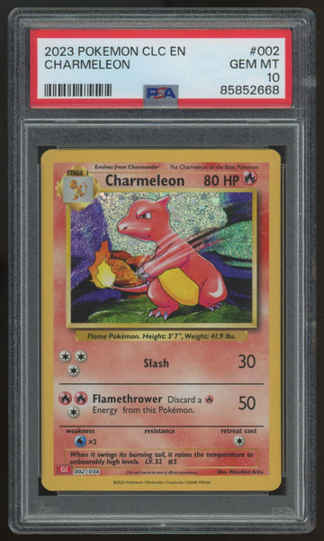 2023 Pokemon Charmeleon Classic Collection CLC #002 PSA 10