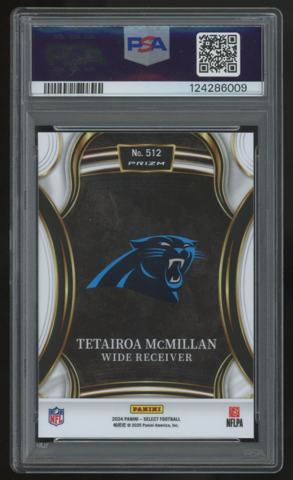 2024 Panini Select Tetairoa McMillan XRC #512 PSA 10