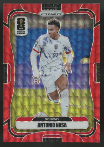 2026 Prizm FIFA World Cup Antonio Nusa Red Wave /39 #326