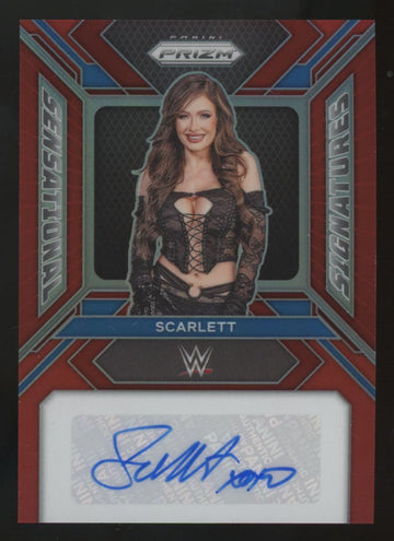 2024 Panini Prizm WWE Scarlett Red Sensational Signatures Auto /99 #SS-SCA