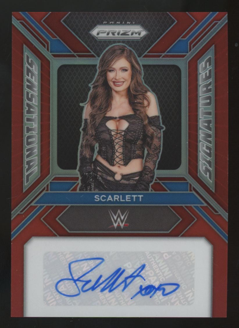 2024 Panini Prizm WWE Scarlett Red Sensational Signatures Auto /99 #SS-SCA