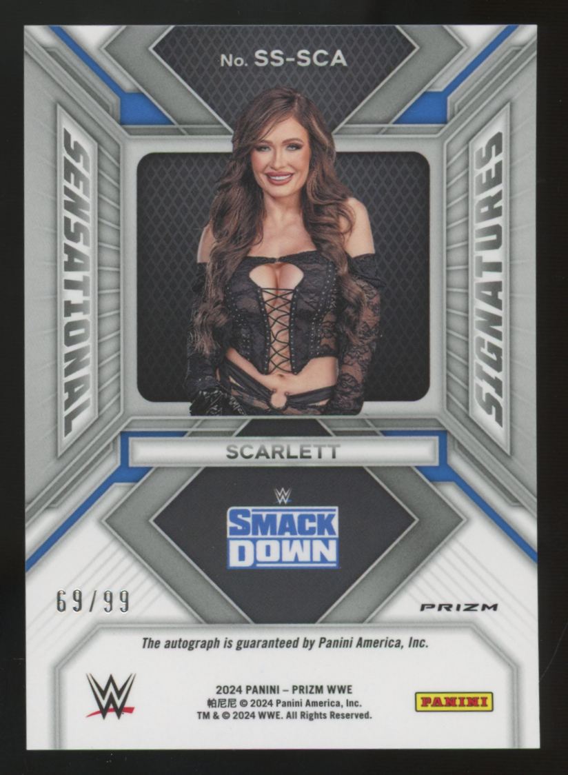2024 Panini Prizm WWE Scarlett Red Sensational Signatures Auto /99 #SS-SCA